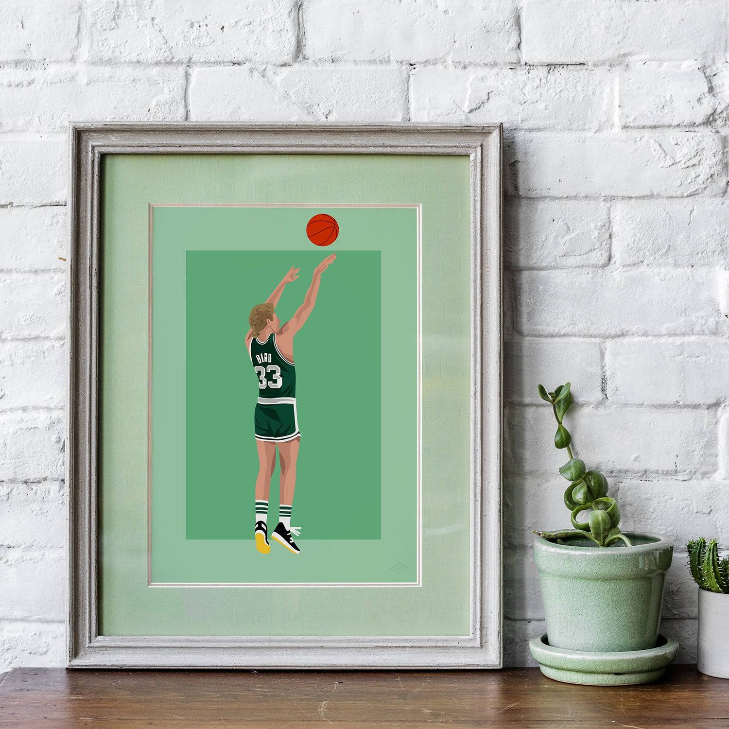 Affiche d'art Larry Bird - Premiere Base