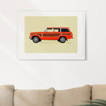 Affiche d'art Jeep Grand Wagoneer, Red Edition - Premiere Base