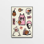 Affiche d'art Dennis Rodman Pink Mood - Premiere Base