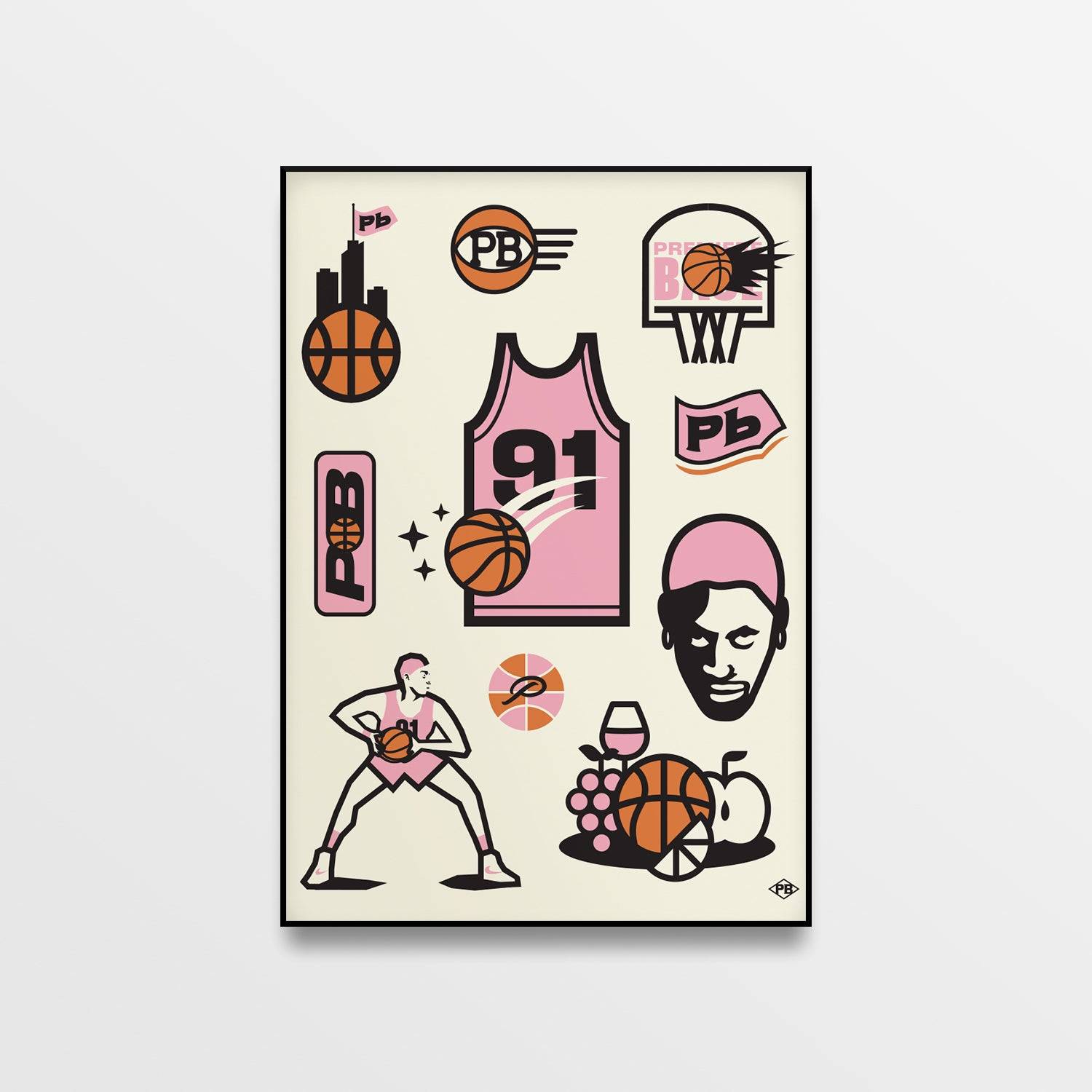 Affiche Rodman Pink Mood