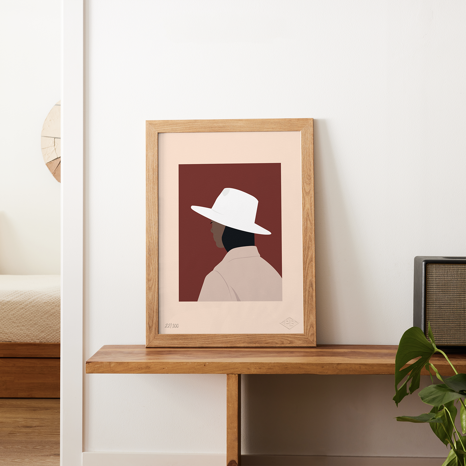 Affiche d'art White Hat, Edition Limitée - Premiere Base